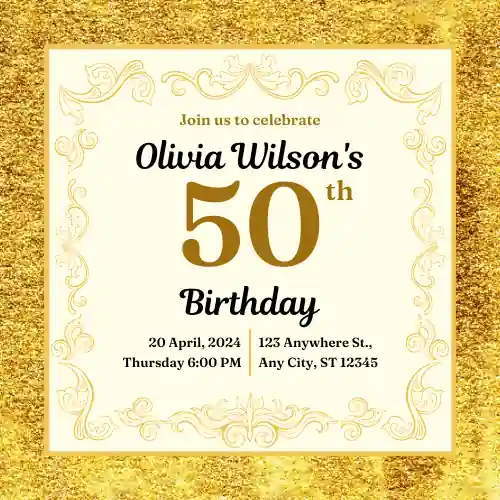 50th Birthday Invitation