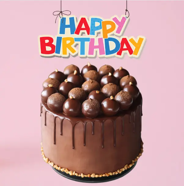 Chocolate Truffles birthday cake