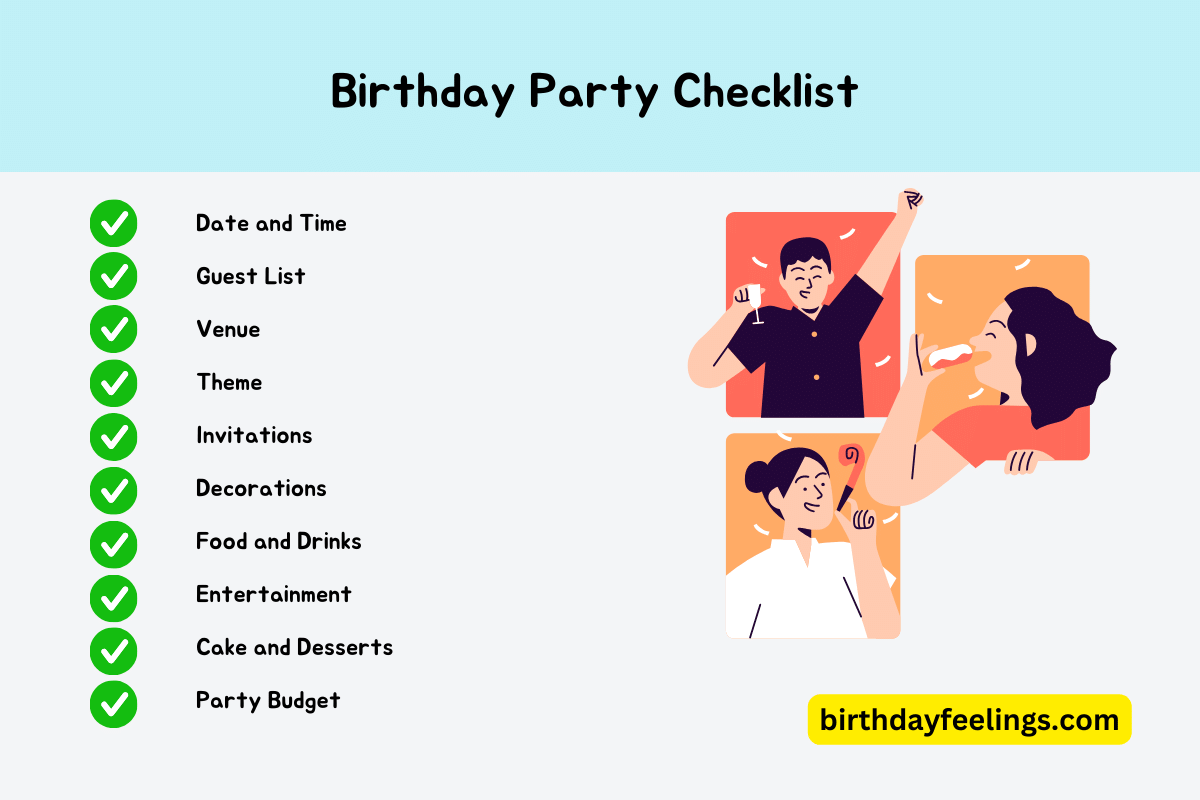 birthday party checklist