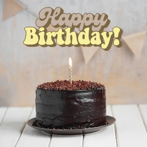 dark chocolate birthday cake