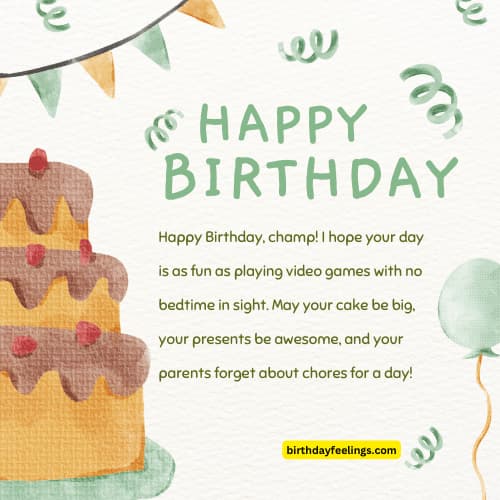 funny birthday wish card for kids birthday